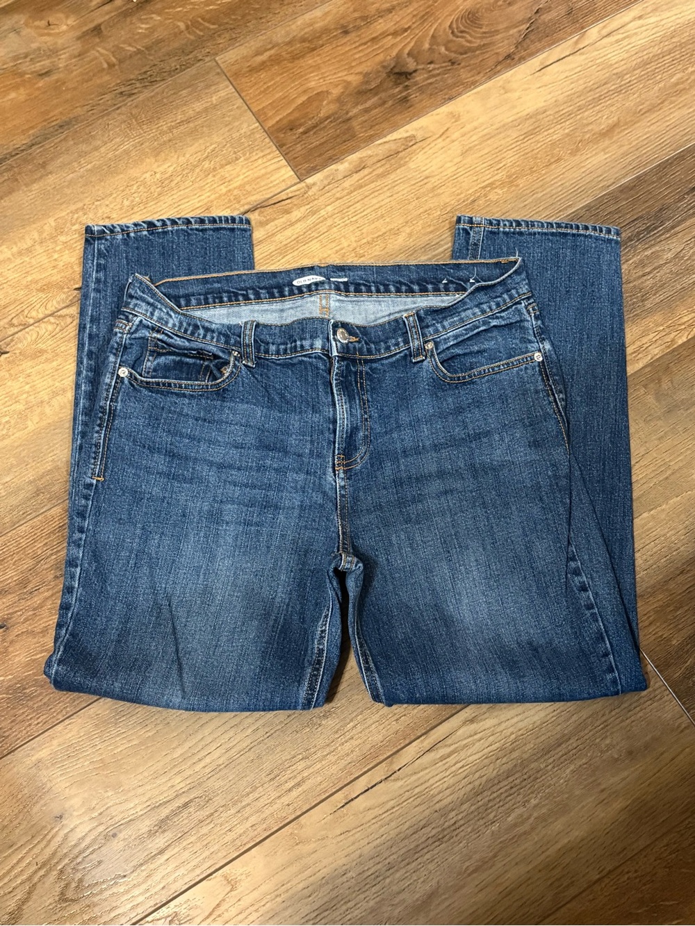 Old Navy Dark Blue Straight Leg Boyfriend Jeans